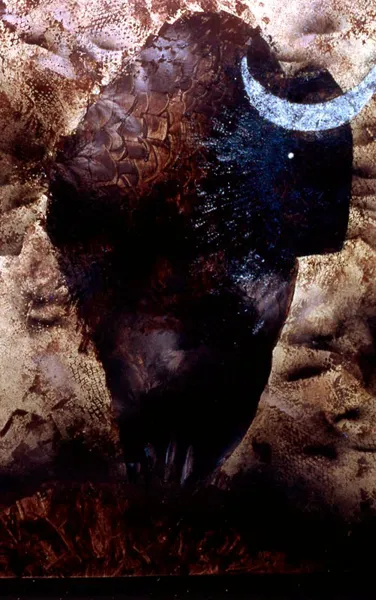 Bison, painting by Jean-Marie Munier