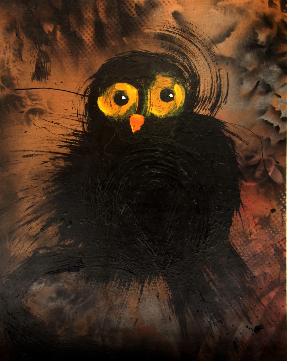 Bird, painting by Jean-Marie Munier